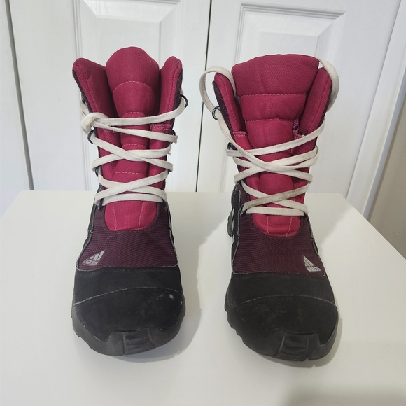 Adidas Climaheat PrimaLoft Snow Boots Sz 5 Pink Purple Insulated Winter Warm - Picture 10 of 16